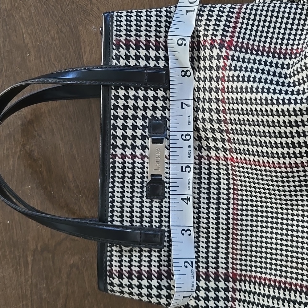 Vintage Ralph Lauren Stylish Black and White Houndstooth Women's Bag - Picture 9 of 10